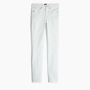 J Crew 9" high - rise white skinny jean in signature stretch